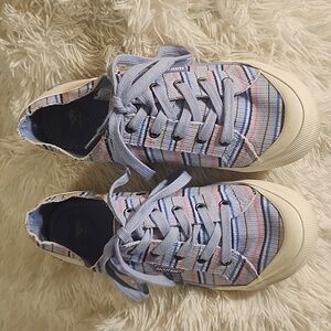 Rocket Dog Jazzin Lynn Stripe Pumps Women Blue Ace Size 9